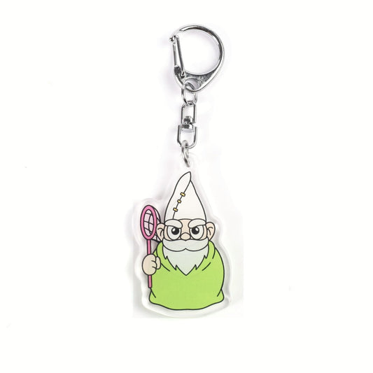 Gnome Doodle Keychain (Front & Back Print)